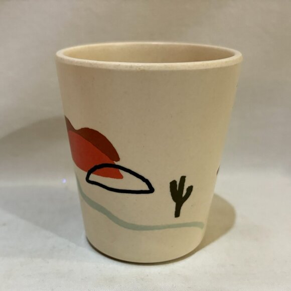 Pillowfort BPA Free Melamine Child Cup and Plate Flower Ladybug Cactus Sunset - Picture 6 of 13